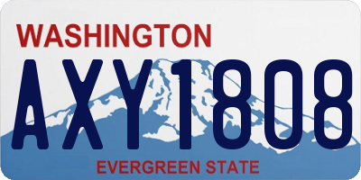 WA license plate AXY1808