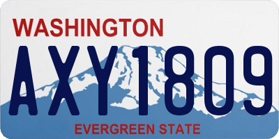 WA license plate AXY1809