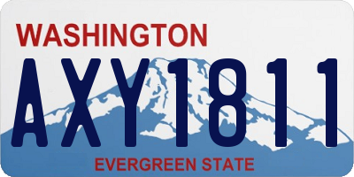 WA license plate AXY1811