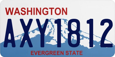WA license plate AXY1812