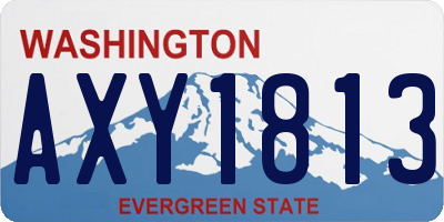 WA license plate AXY1813