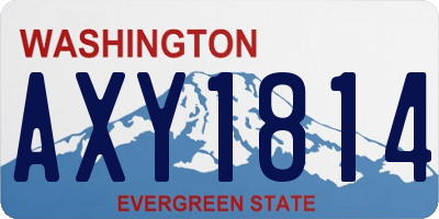 WA license plate AXY1814