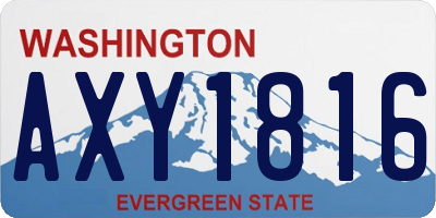WA license plate AXY1816