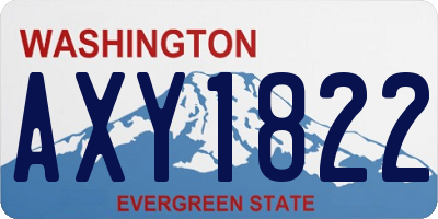 WA license plate AXY1822