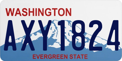 WA license plate AXY1824