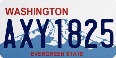 WA license plate AXY1825