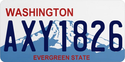 WA license plate AXY1826