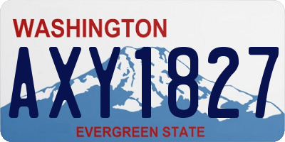 WA license plate AXY1827