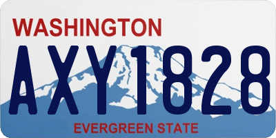 WA license plate AXY1828