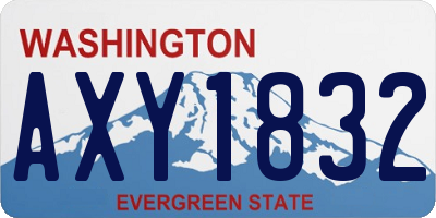 WA license plate AXY1832