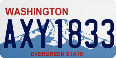 WA license plate AXY1833