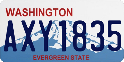 WA license plate AXY1835