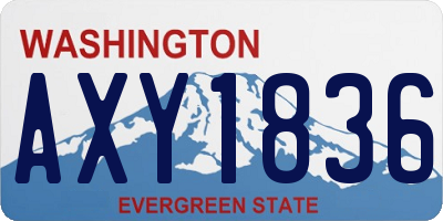 WA license plate AXY1836
