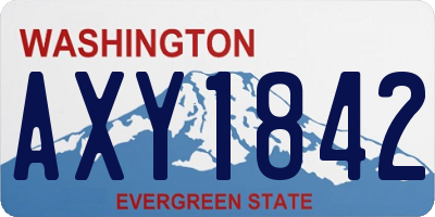 WA license plate AXY1842