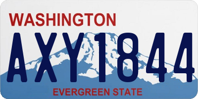 WA license plate AXY1844