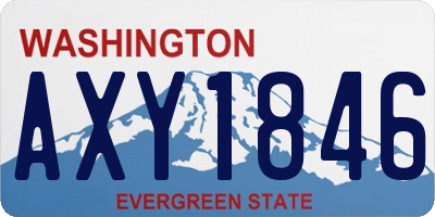WA license plate AXY1846