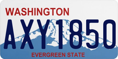 WA license plate AXY1850