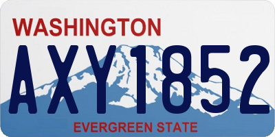 WA license plate AXY1852