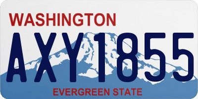 WA license plate AXY1855