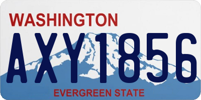 WA license plate AXY1856