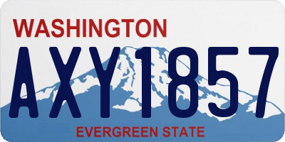 WA license plate AXY1857