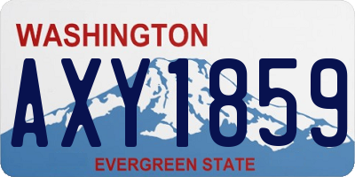 WA license plate AXY1859