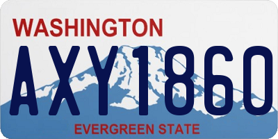 WA license plate AXY1860