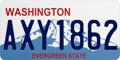 WA license plate AXY1862
