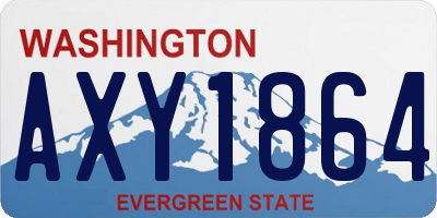 WA license plate AXY1864