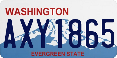 WA license plate AXY1865