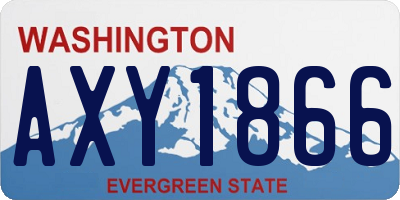 WA license plate AXY1866