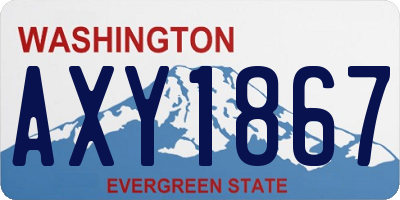 WA license plate AXY1867