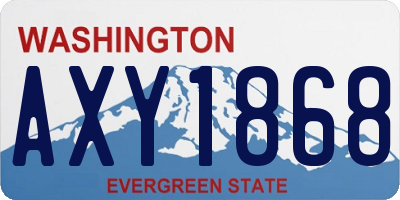 WA license plate AXY1868