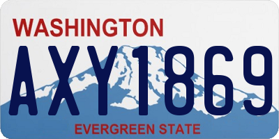 WA license plate AXY1869