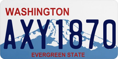 WA license plate AXY1870