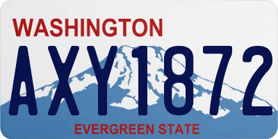 WA license plate AXY1872