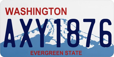 WA license plate AXY1876