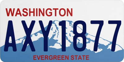 WA license plate AXY1877