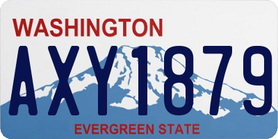 WA license plate AXY1879