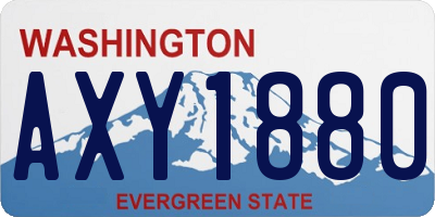 WA license plate AXY1880