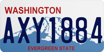WA license plate AXY1884