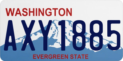 WA license plate AXY1885