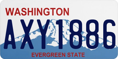 WA license plate AXY1886