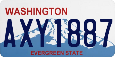 WA license plate AXY1887