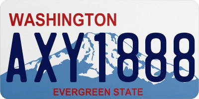 WA license plate AXY1888
