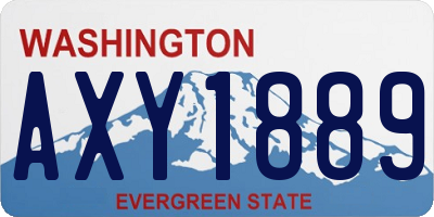 WA license plate AXY1889