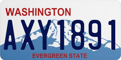 WA license plate AXY1891