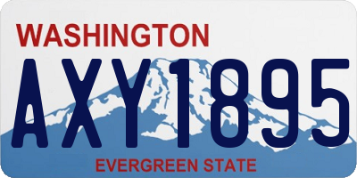 WA license plate AXY1895