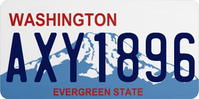 WA license plate AXY1896