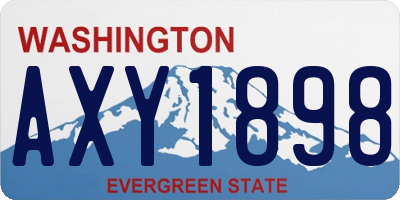 WA license plate AXY1898